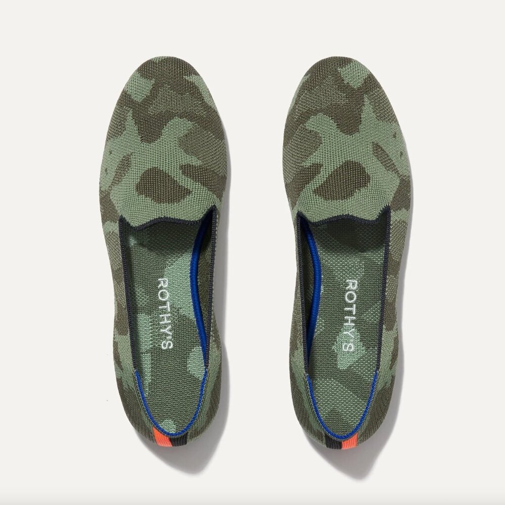 Rothy's Olive Camo The Loafer - size 6
